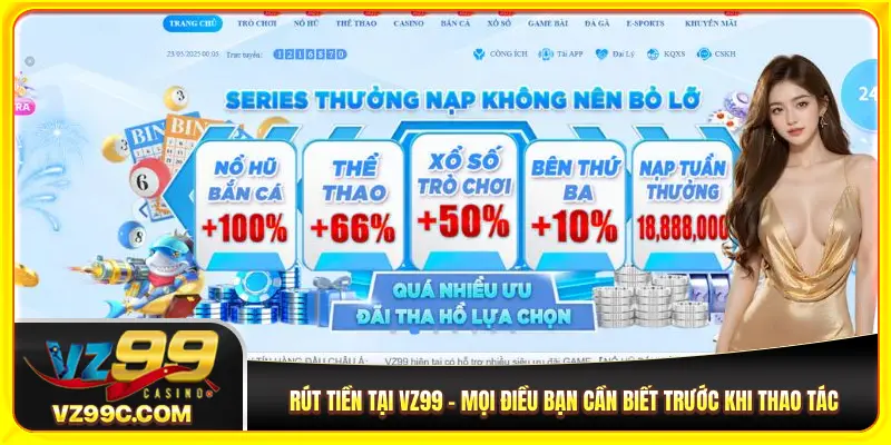 rút tiền tại VZ99