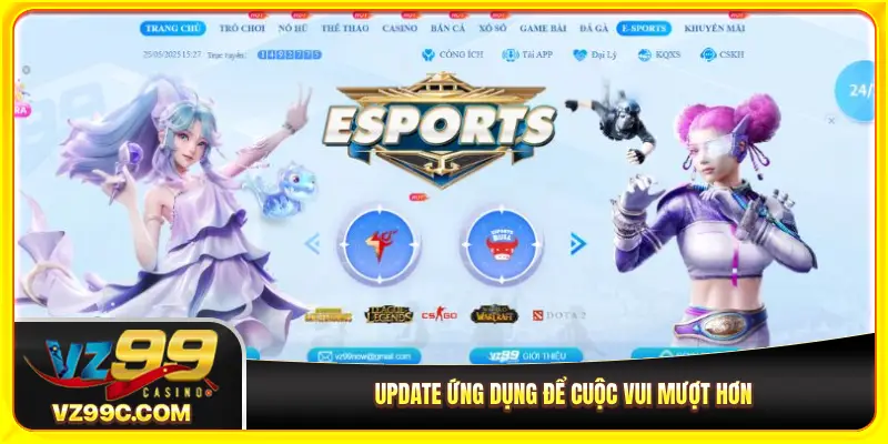 Update ứng dụng để cuộc vui mượt hơn